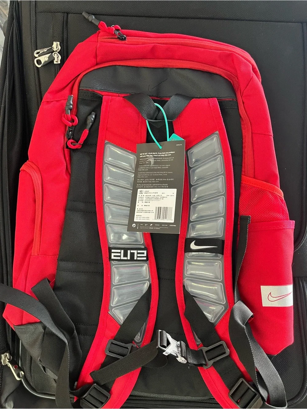 Nike Red Elite Sport Backpack with Silver Swoosh